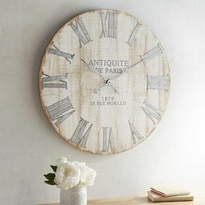 Pier 1 Whitewashed Wall Clock