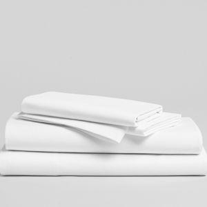 Luxe Sateen Core Sheet Set (White / King)
