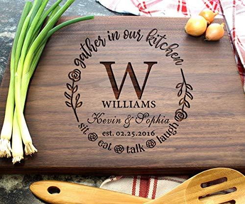 Personalized Cutting Boards, Wooden Custom Engraved Chopping Board for Wedding Gift, Bridal Shower, Engagement Gifts, Anniversary Gift, Housewarming Gift, Gift for Parents