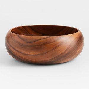 Tondo 8.5" Acacia Wood Salad Serving Bowl