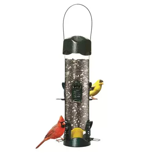 Mega Garden Green Metal Tube Bird Feeder