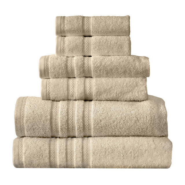 Arm & Hammer 6pc Performance Bath Towels and Hand Towels with Washcloth Set Khaki