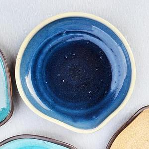 Night Sky Spoon Rest, Ceramic Pottery Spoon Holder, White And Blue Stoneware Tea Bag Dish, Housewarming Gift For Him Kitchen Decor