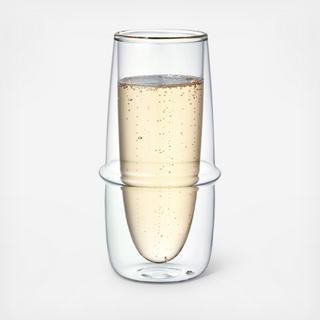 Kronos Double Wall Champagne Glass, Set of 4