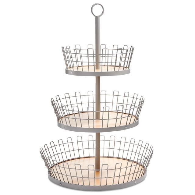Martha Stewart Collection 3-Tiered Gray Basket, Created for Macy's