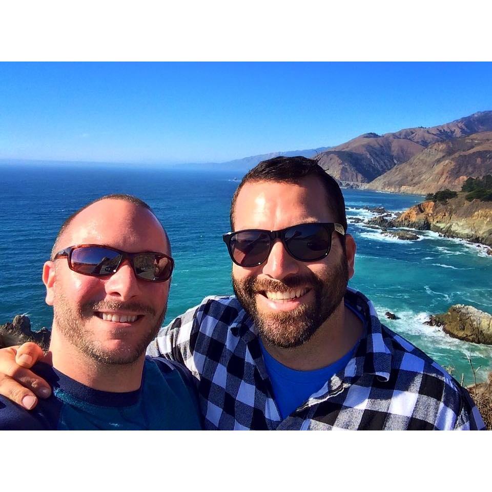 Driving up Hwy 1 near Big Sur