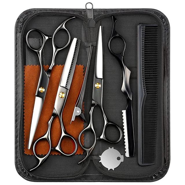 Wenshall Hair Cutting Scissors, 6.89 inch Professional Barber Scissors Multifunctional Salon Thinning Scissors Straight Shears Tools for Mother Father Friends' Christmas Gift