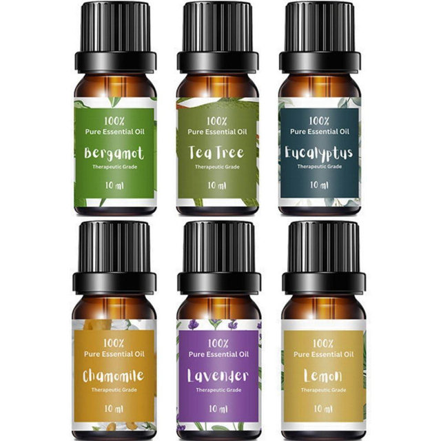 Essential Oils for Laundry | 100% Pure Therapeutic Grade Aromatherapy Essential Oil Set | Dryer Balls, Diffusers, Soaps, Candles | Top 6 - Lavender, Tea Tree, Eucalyptus, Bergamot, Lemon, Chamomile