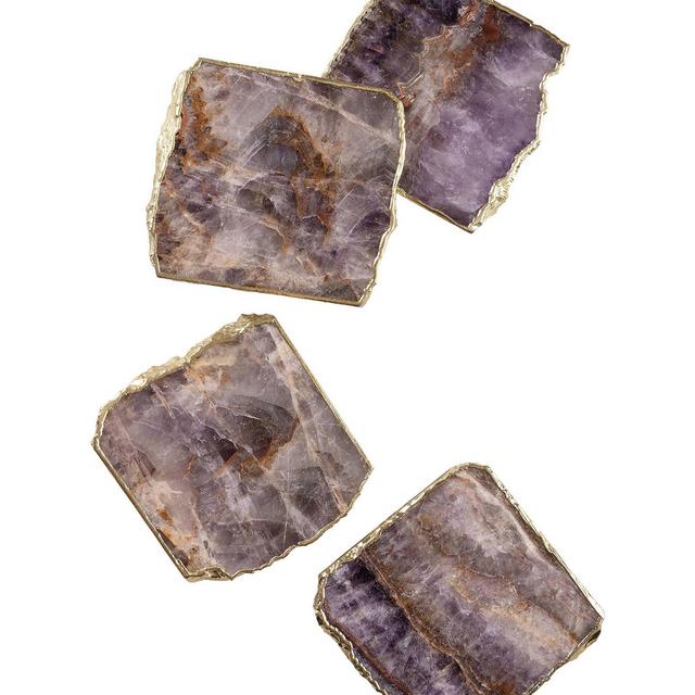 GAURI KOHLI Dazzle Amethyst Coasters, Set of 4