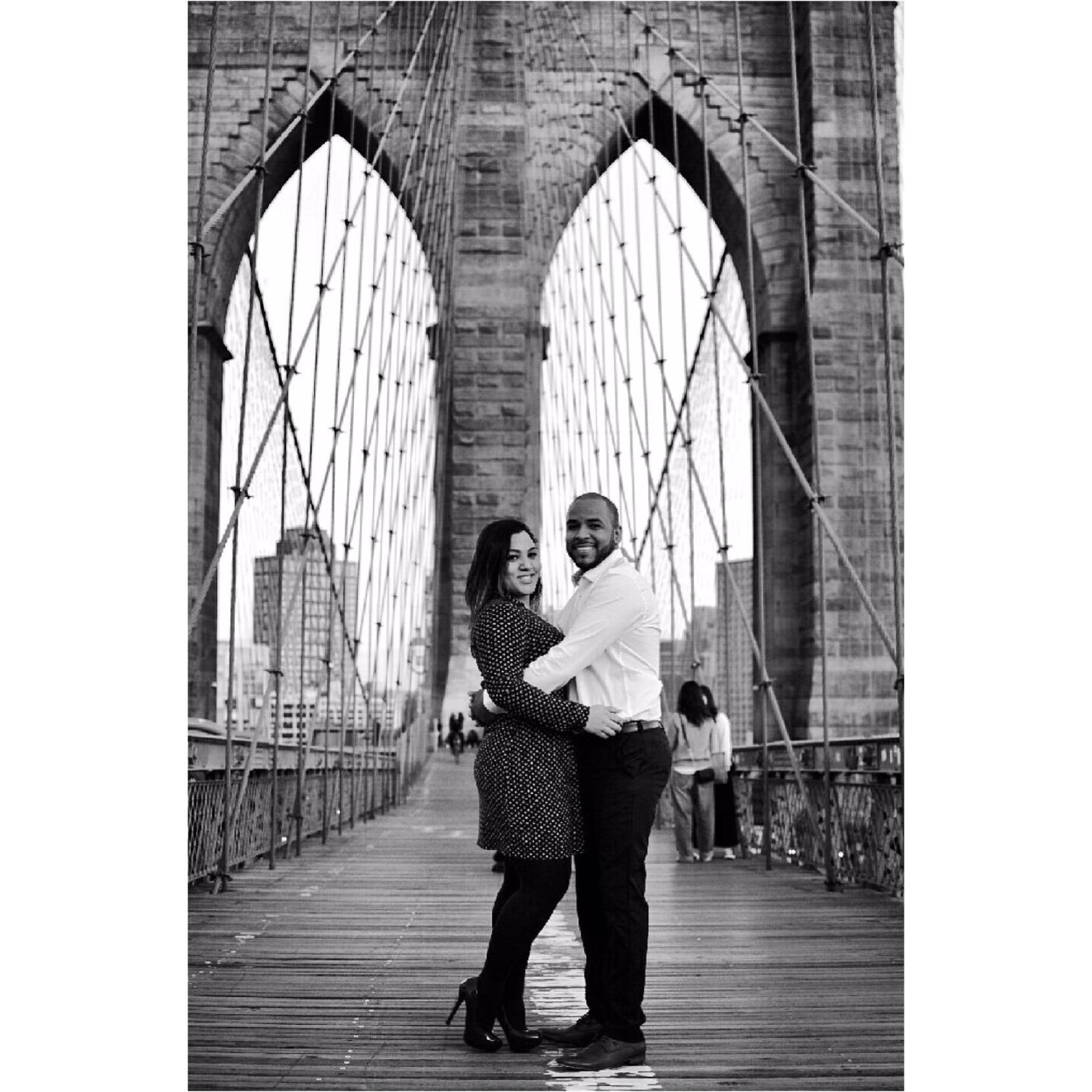 New York City has a special place in our hearts. The Brooklyn Bridge is a magical place to share our love.