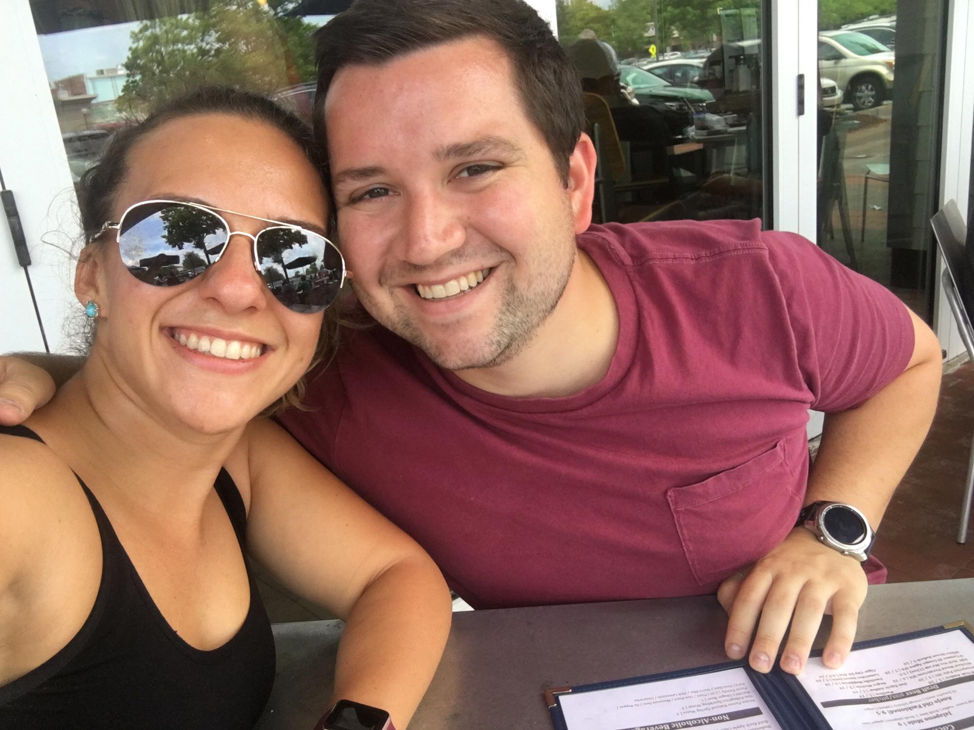 Last photo before we went from GF/BF to FIANCES!