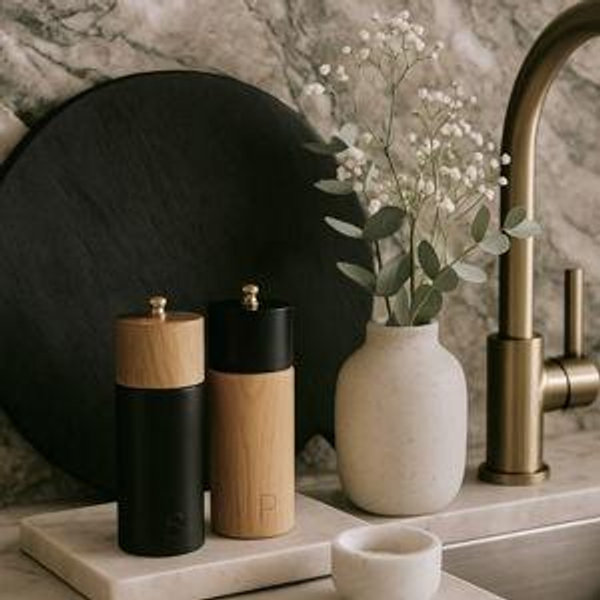 Zephyr Salt + Pepper Mills, Set of 2