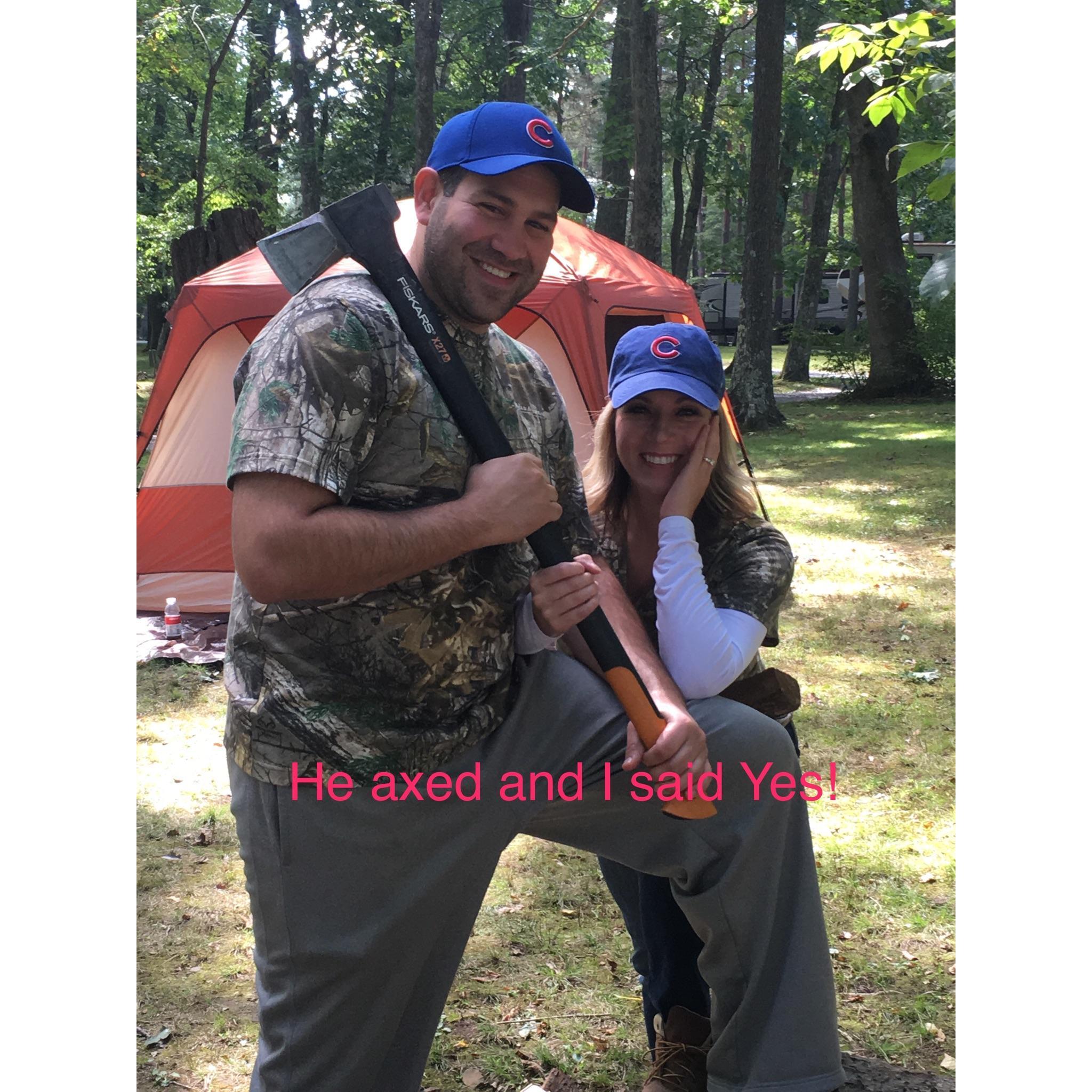 He was such a good sport : ) - Engagement Weekend - September 2017