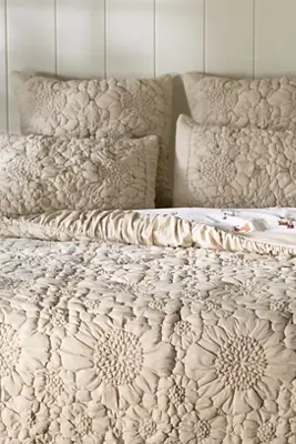 Dahlia 100% Cotton Jersey Floral Quilt
