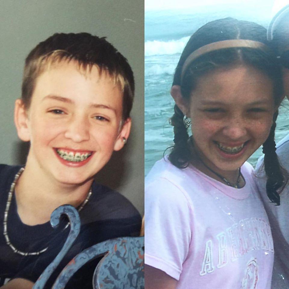 Side by side at 13 years old