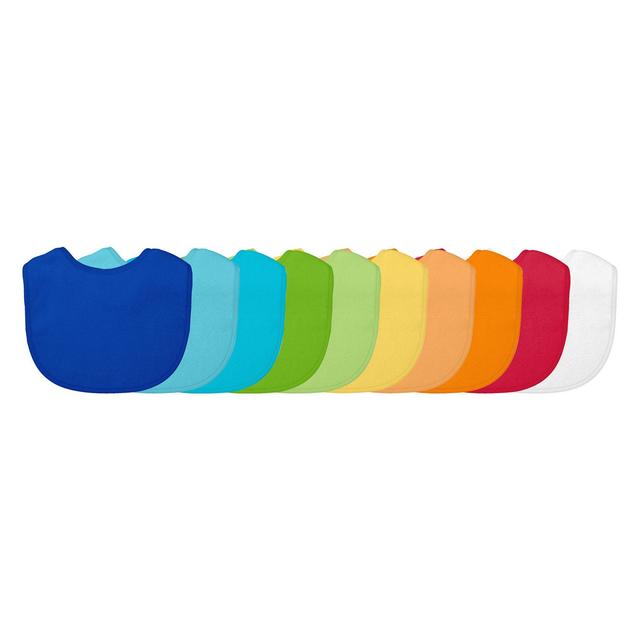 green sprouts Stay-Dry Bibs (10 Pack) | Ultimate Protection from drools & spit ups | Waterproof Inner...