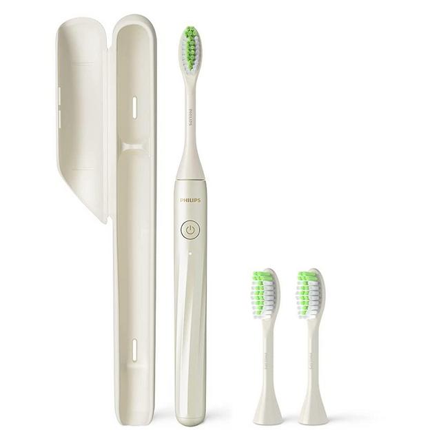Philips One by Sonicare Rechargeable Toothbrush, Brush Head Bundle, Snow, BD1004/AZ