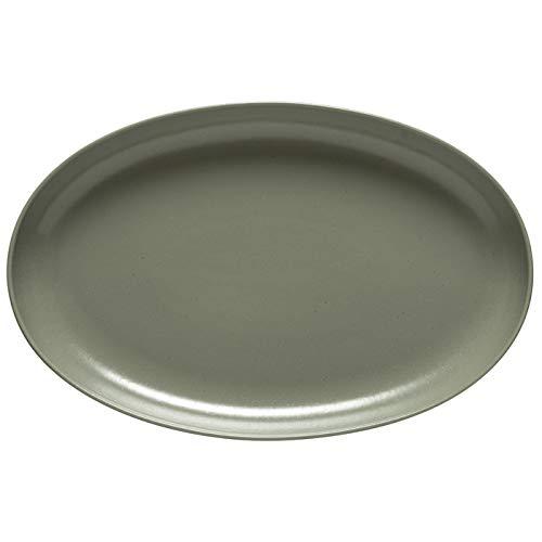 Casafina Stoneware Ceramic Dish Pacifica Collection Oval Platter 16", Artichoke