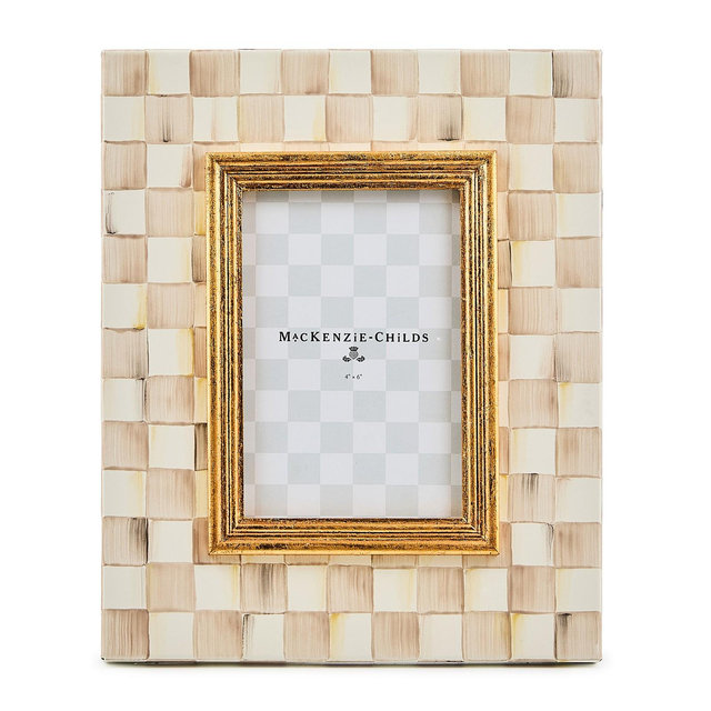 MacKenzie-Childs Mocha Check Frame, 4" x 6"