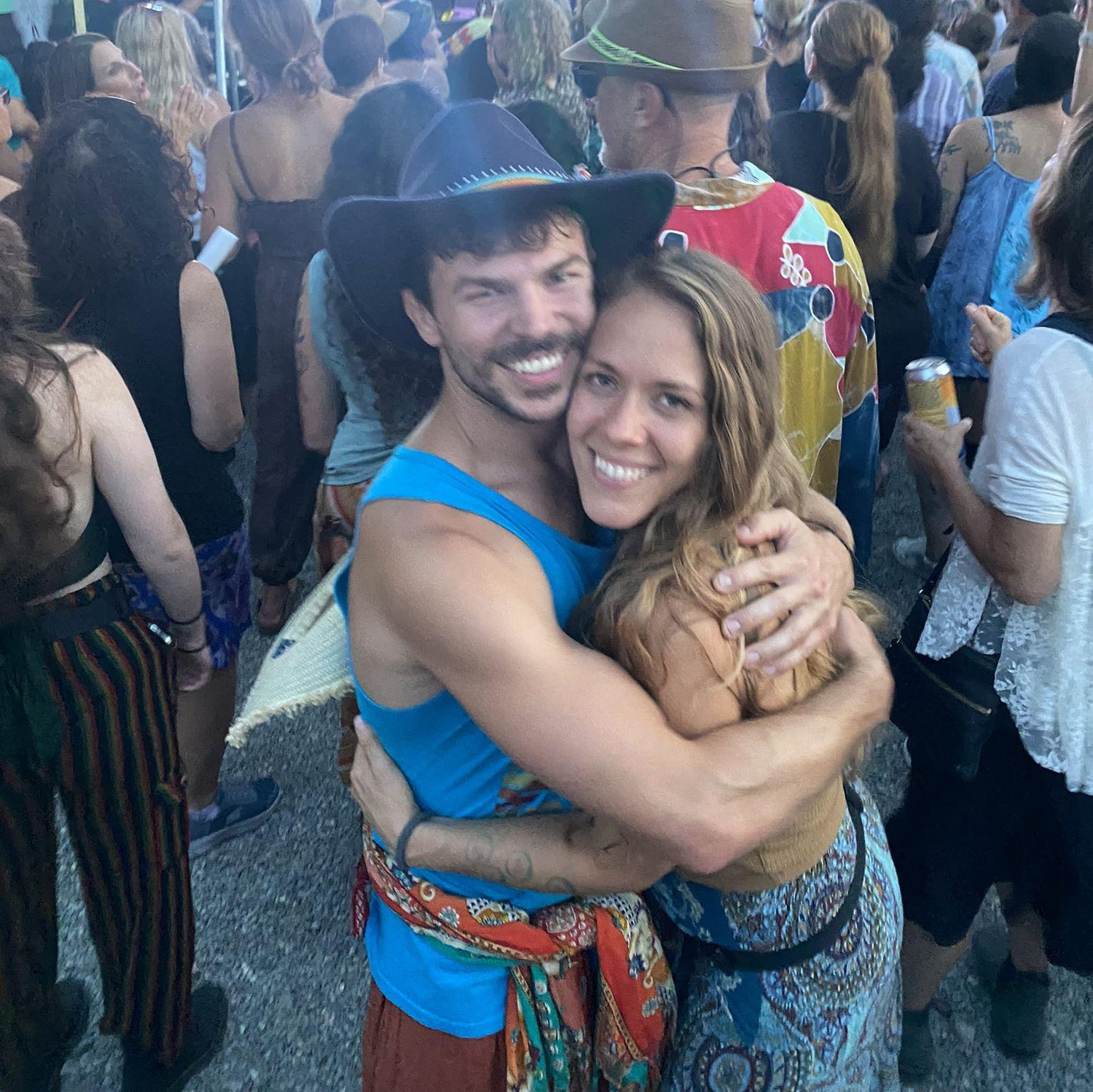Our first date was a camping trip across the country to see Michael Franti in Asheville, NC.