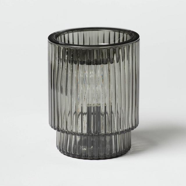 Smoked Ribbed Glass Wax Warmer - Threshold™