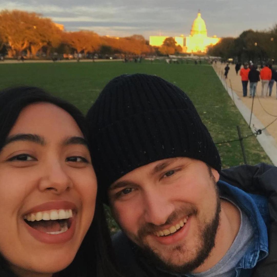 Scott and Camille did long distance - this was during a visit in DC from Seattle!