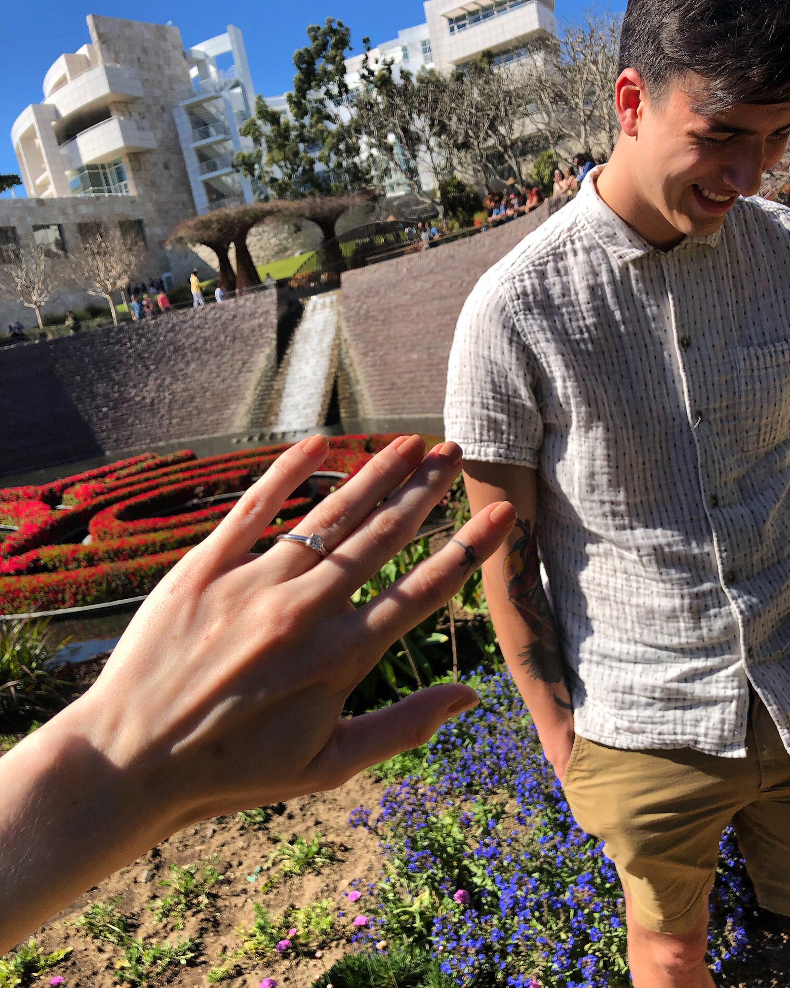 This was taken a few minutes after Matt proposed and we had settled our nerves.