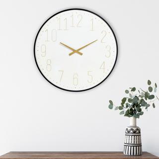 Round Golden Accent Wall Clock