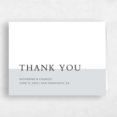 Mist, Grey Wedding Thank You - Morrison