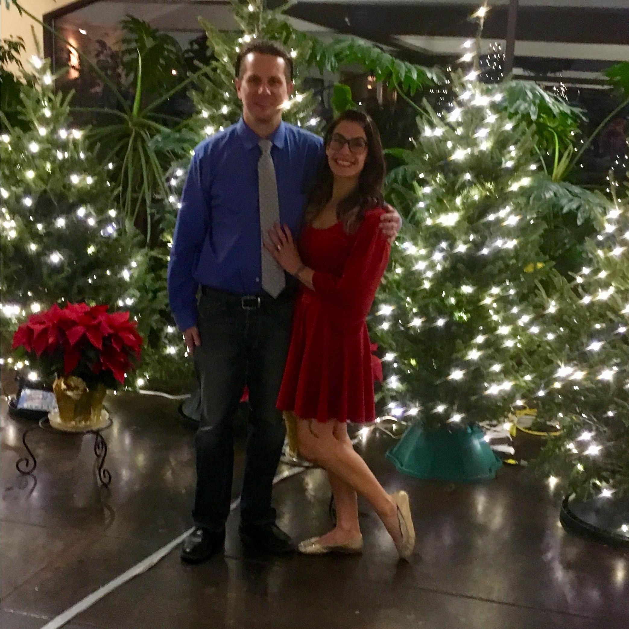 Queen of Peace Catholic Church -our first (and last!) engaged Christmas!