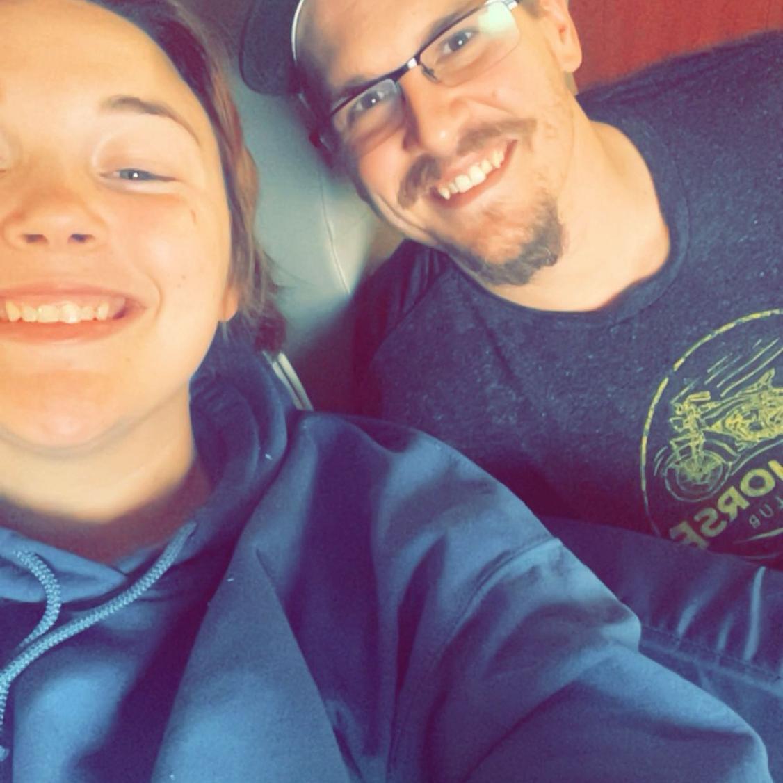 In Cleveland before Abby had brain surgery. The hardest and most trying experience we could have endured, but we managed to make each other smile through it all 🤍