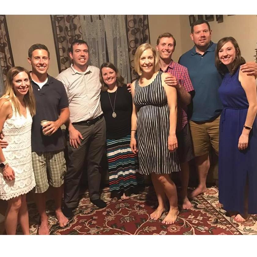 Most of Tom's wedding party and their lovely ladies on the eve of Bryan and Nikki's wedding!