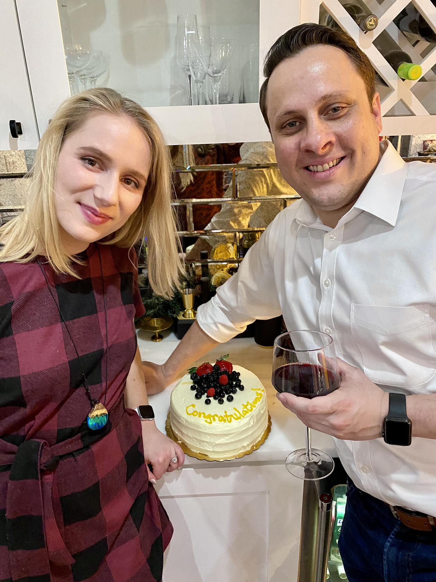 Celebrating our engagement with family!