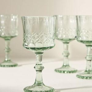 Savannah Wine Glasses, Set of 4 in Mint