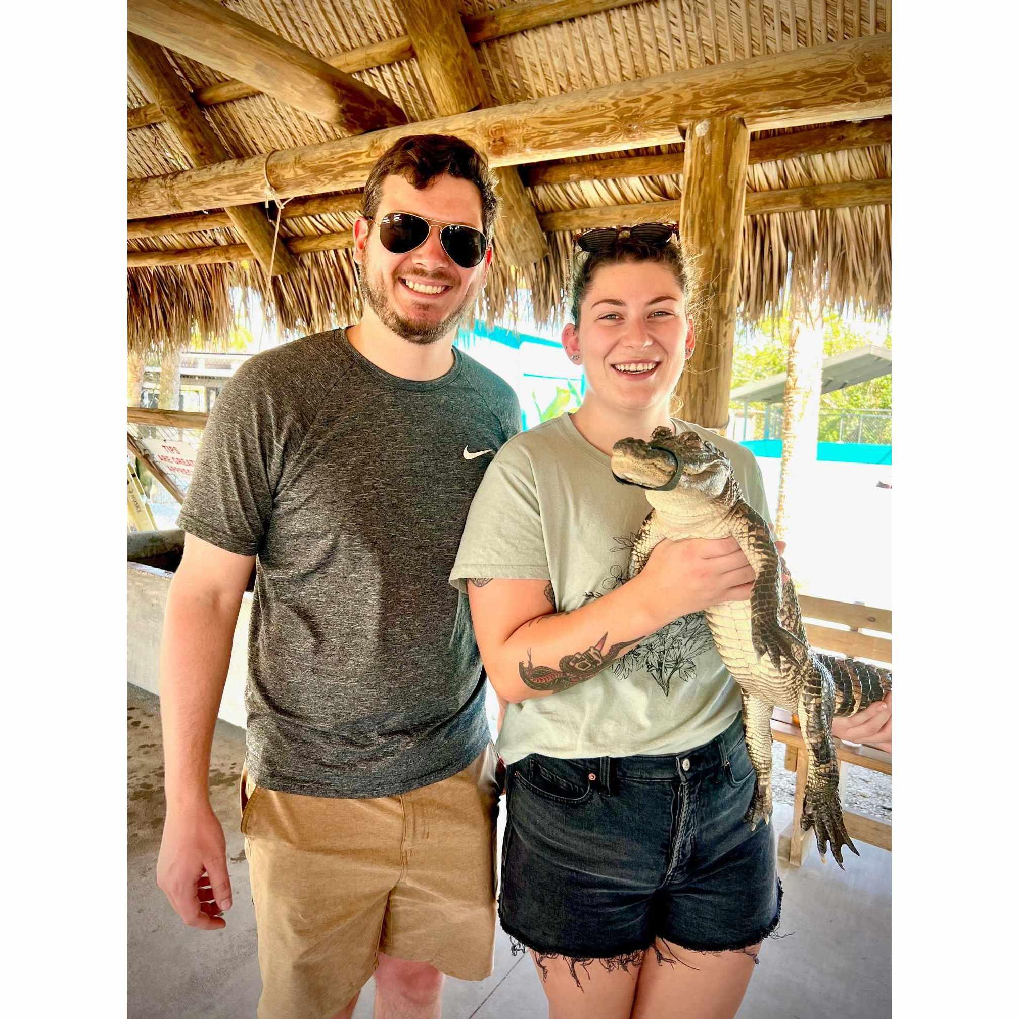Thanks to Steve and Ron, we got to explore Florida's Everglades  on an airboat and hold alligators!