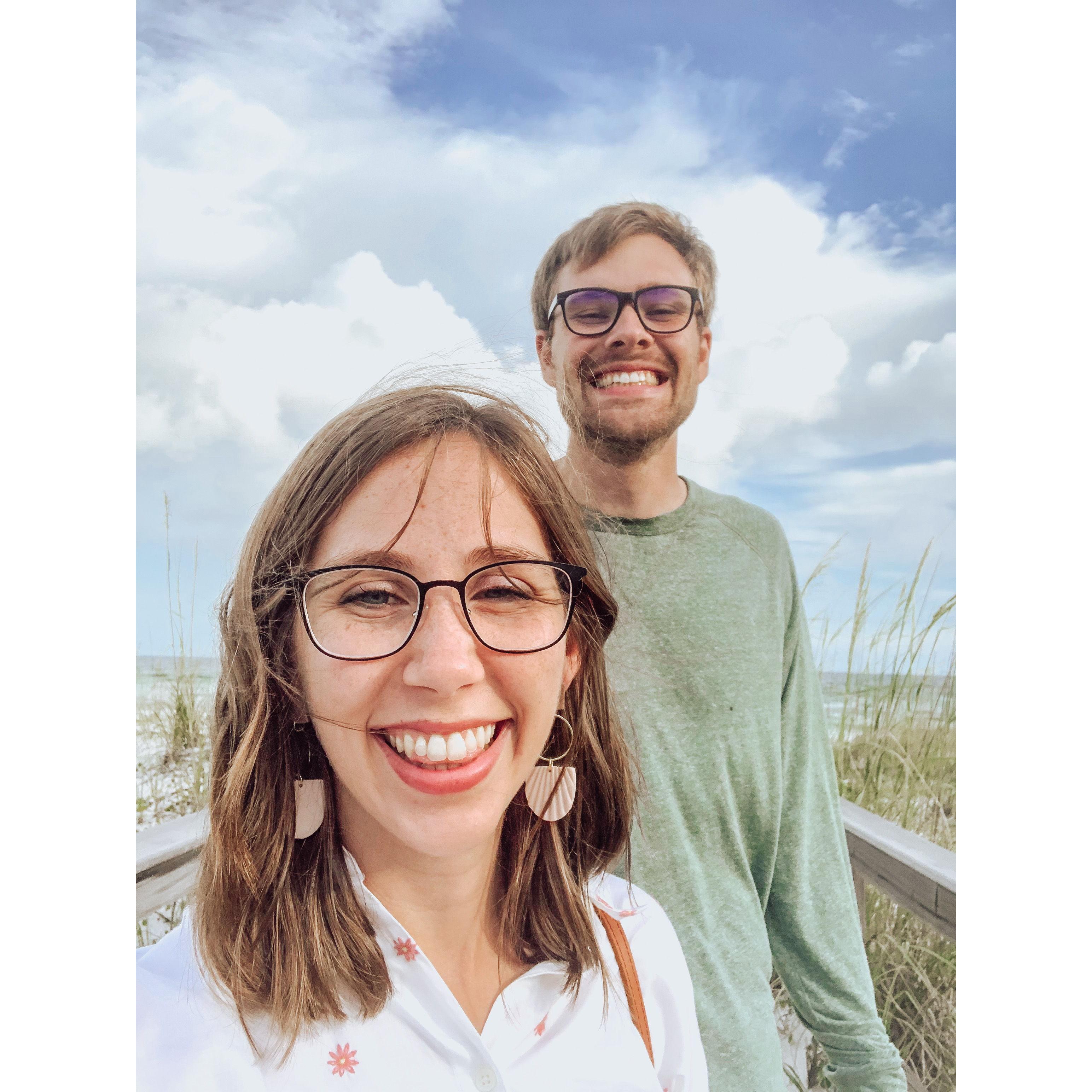 Pensacola Beach, FL with Chelsea's family in July 2021
