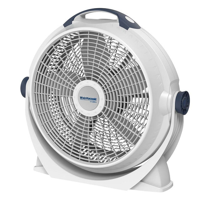 Lasko WINDMACHINE 20" High Velocity Floor Fan with 3 Speeds, 360° Directional Airflow, Portable Air Circulator Fan for Home, Garage & Workshop, Fully Assembled, Gray, 3301
