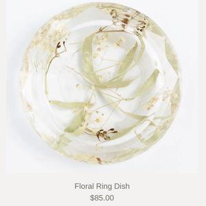 Pressed Floral Ring Dish
