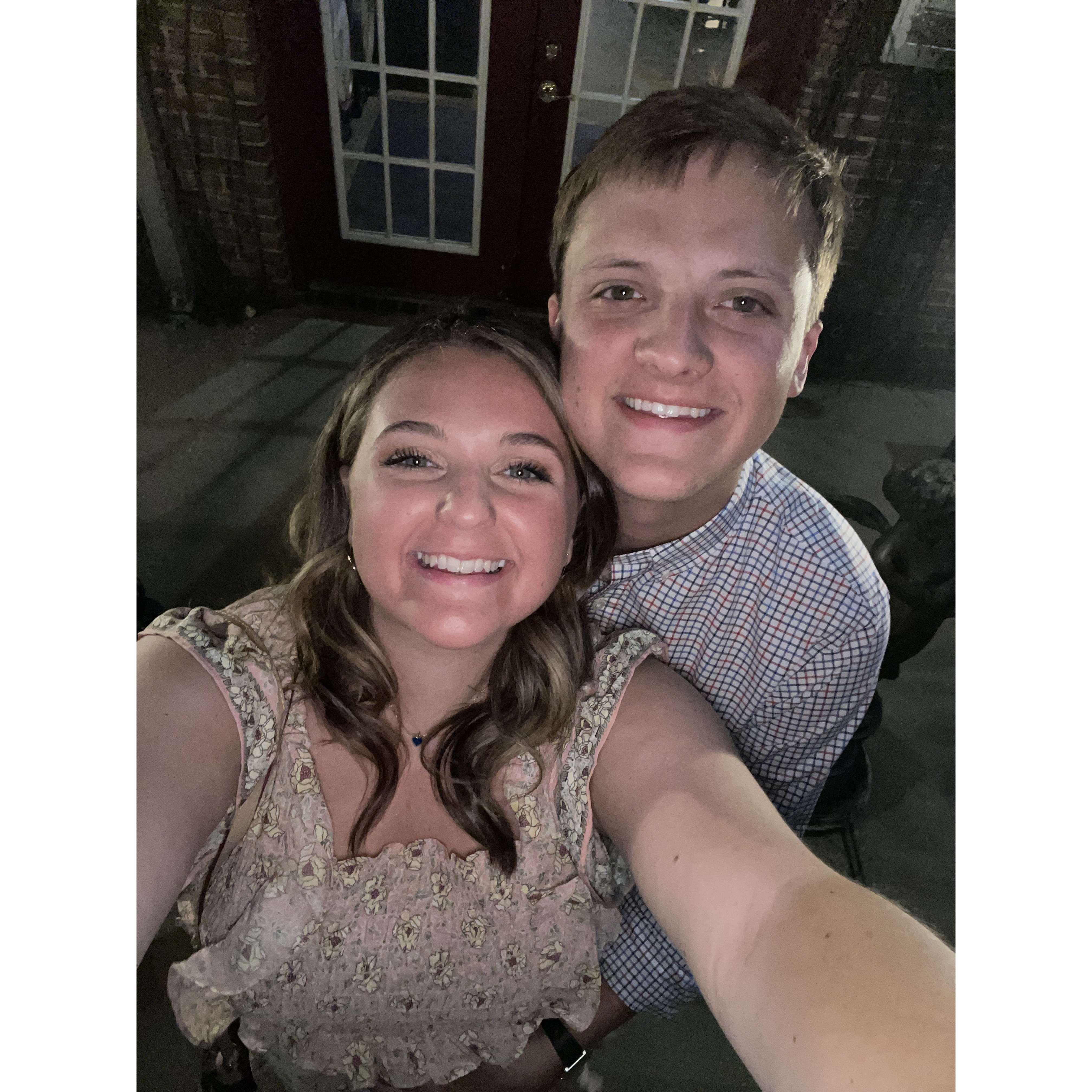 April 2022- Celebrated one year of dating at a vineyard outside of College Station!