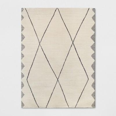 7&#39;X10&#39; Glacier Diamond Woven Area Rug Cream - Project 62&#8482;