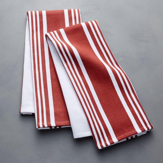 Cuisine Stripe Henna Dish Towels, Set of 2