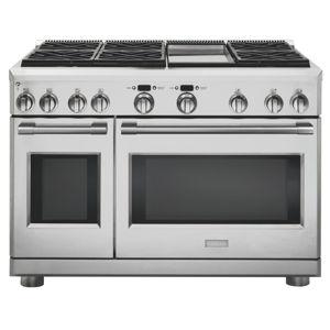 Monogram® Statement Collection 48" Stainless Steel Pro Style Slide In Dual Fuel Natural Gas Range