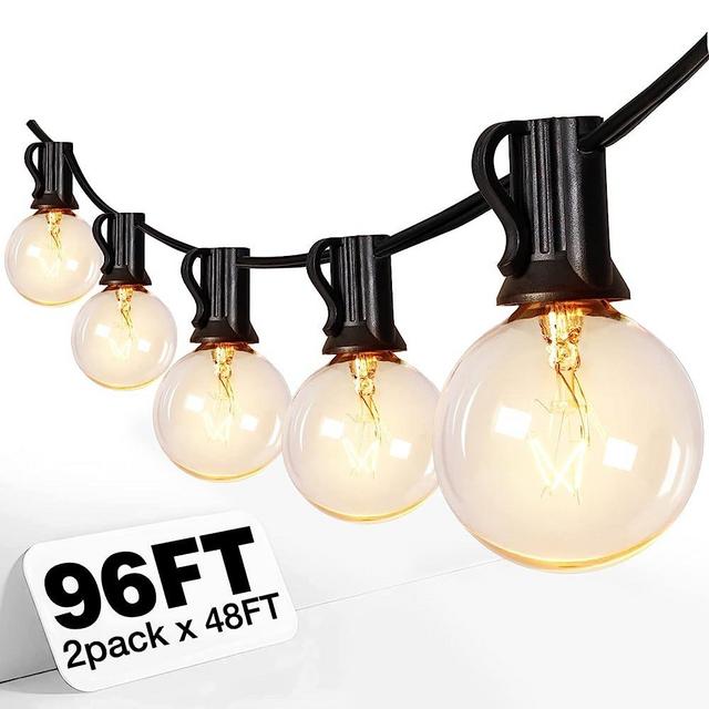 addlon 96 FT Outdoor String Lights, G40 Globe Patio Lights, UL Listed Deck Lights, Waterproof Connectable Hanging Lights for Bistro Garden Porch Party Tents