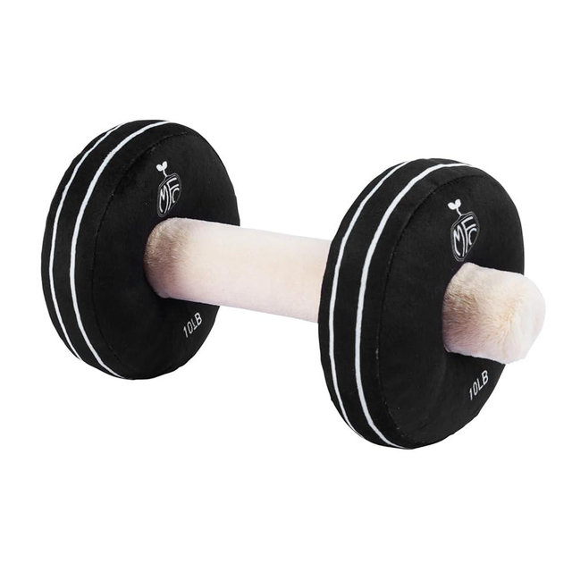 MFC®️Dog Dumbbell | Fun Squeaker Toy | Sports Dog Chew Toy | Durable Toys for Puppies and Adults | Dumbbell with Soft and Safe Material