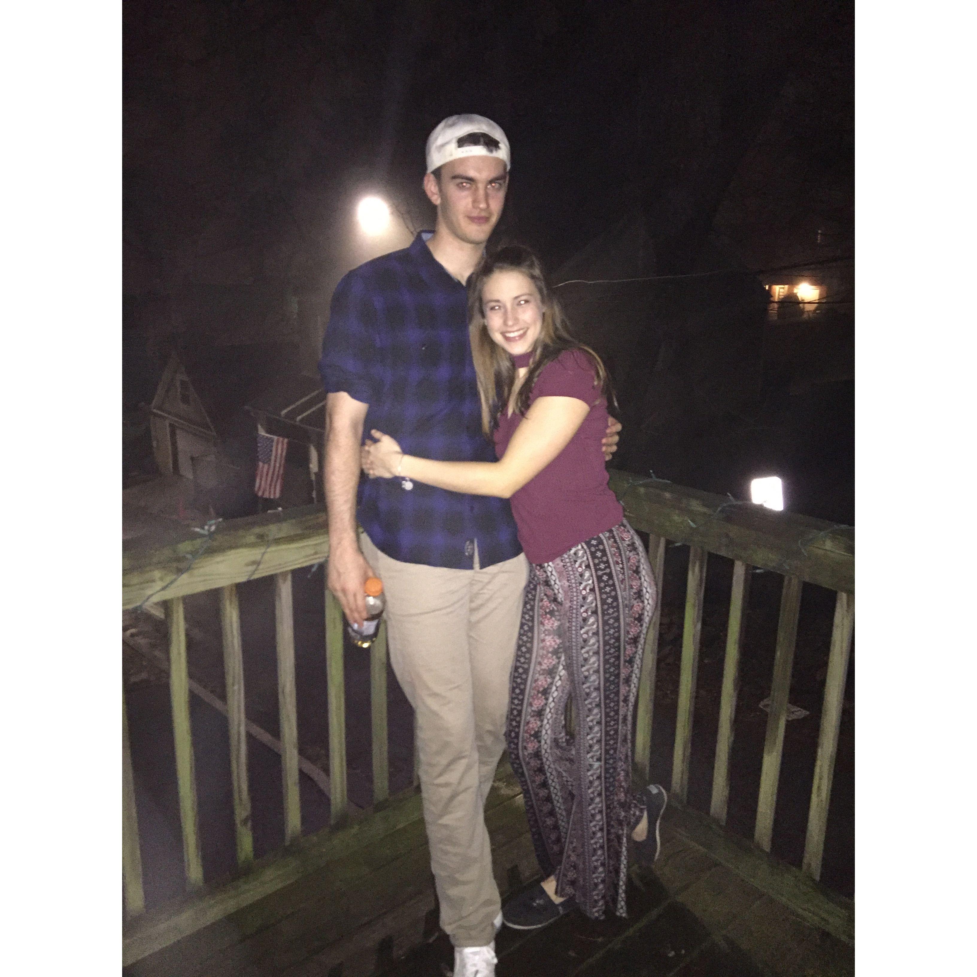 Our first photo together….fashion choices were made (2016 core)