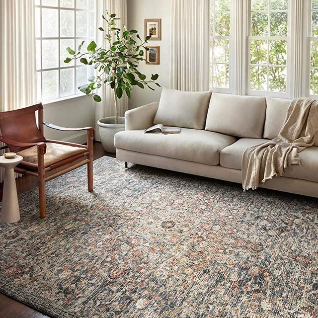 Loloi II Saban SAB-02 Blue Traditional Area Rug 5'-3" x 7'-6"