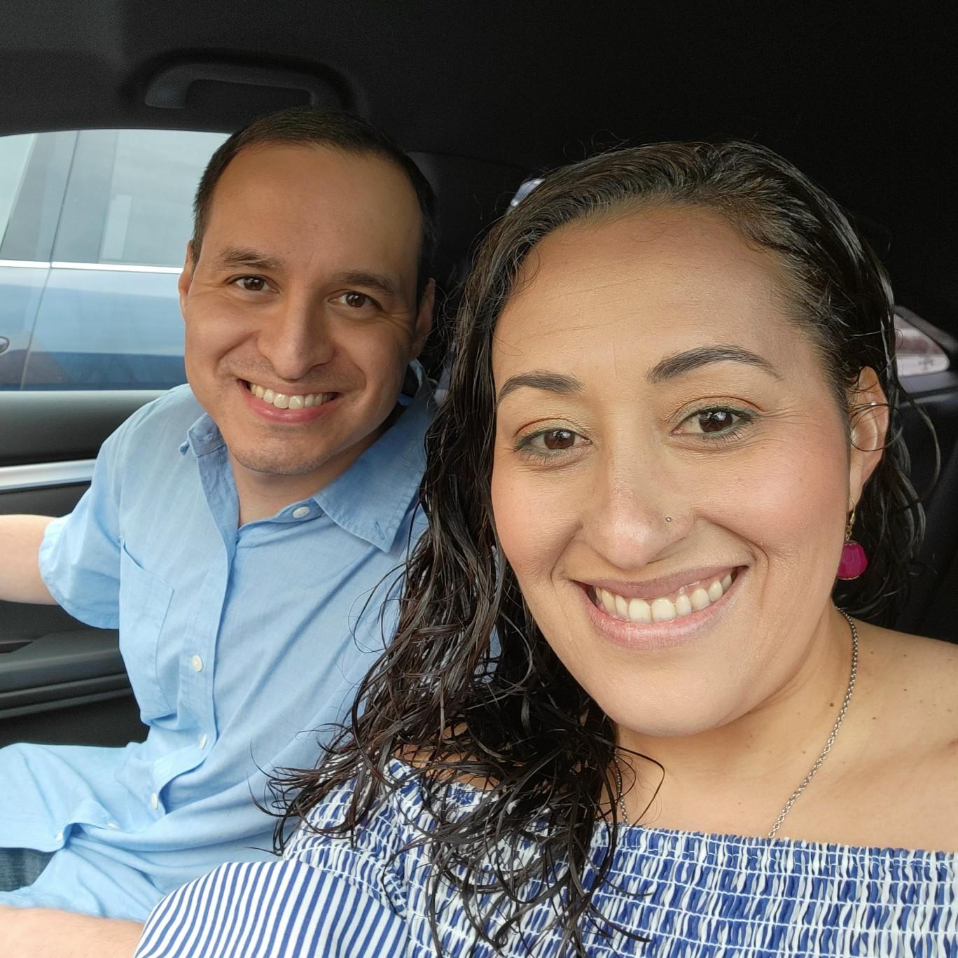 To our anniversary dinner. We know how to clean up nicely when needed.