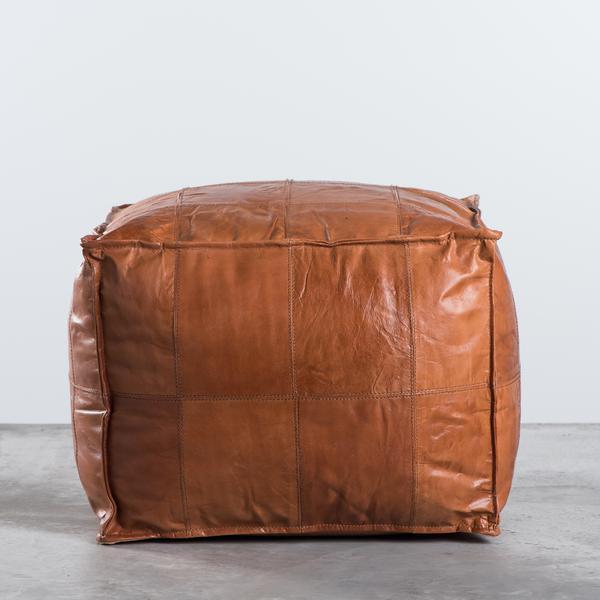 Leather Patchwork Ottoman