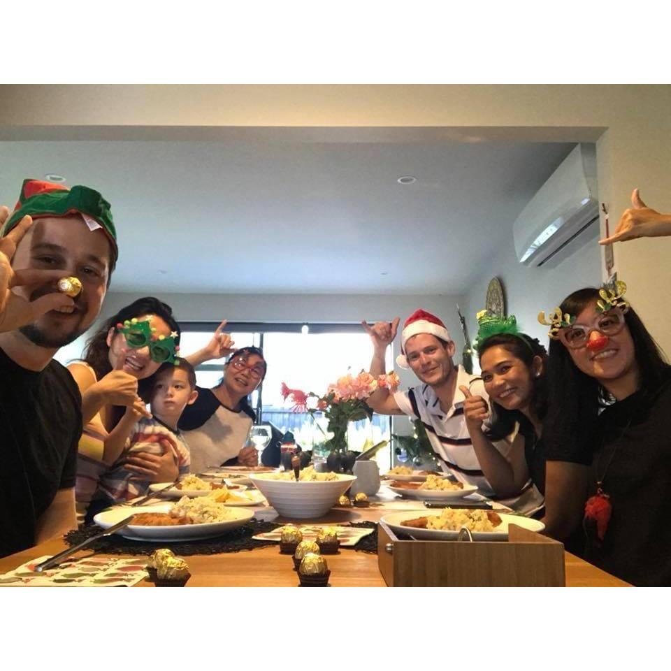 Christmas dinner at our first Christchurch home