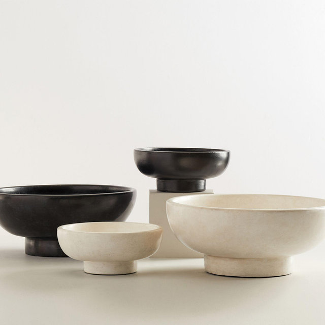 Orion Handcrafted Terracotta Bowl Large Black